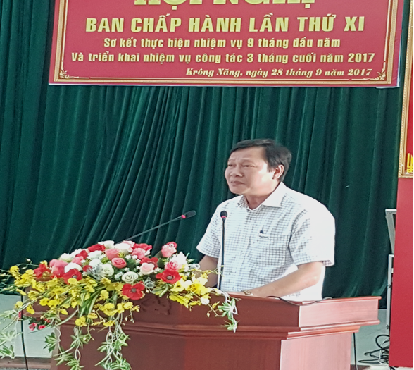 Hội Nghị Ban Chấp Hành Huyện ủy Krông Năng Lần Thứ XI